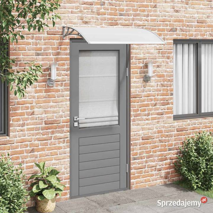 vidaXL Daszek drzwi szaroprzezroczysty 120 x 75 Warszawa sprzedam