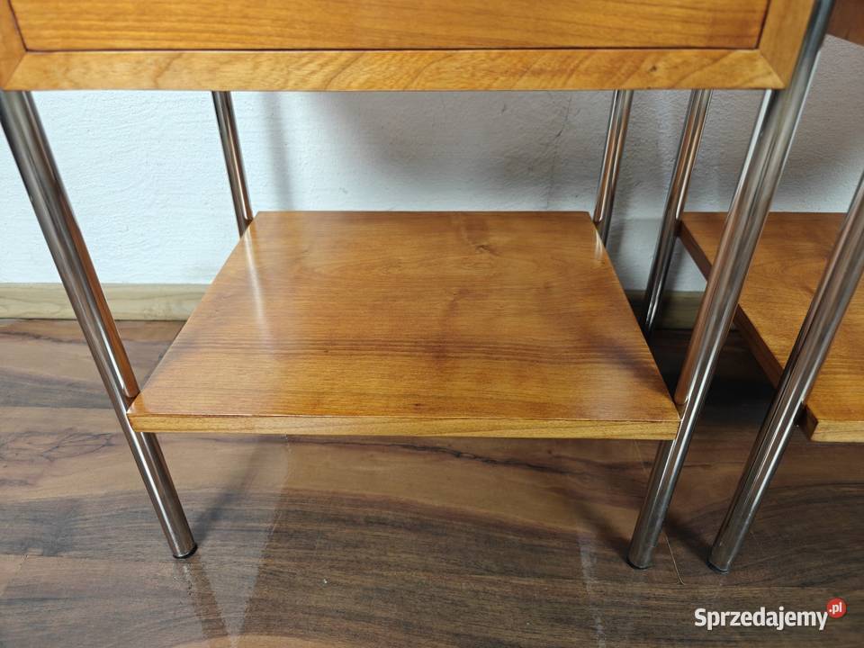 Szafki nocne Chrom Czereśnia Teak Art Deco sprzedam