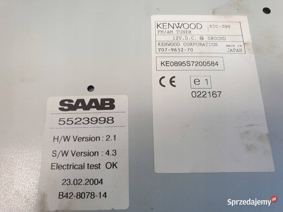 Saab 95 95 lift TUNER RADIO FM AM 5523998 osobowe Sprzęt audio fabryczny