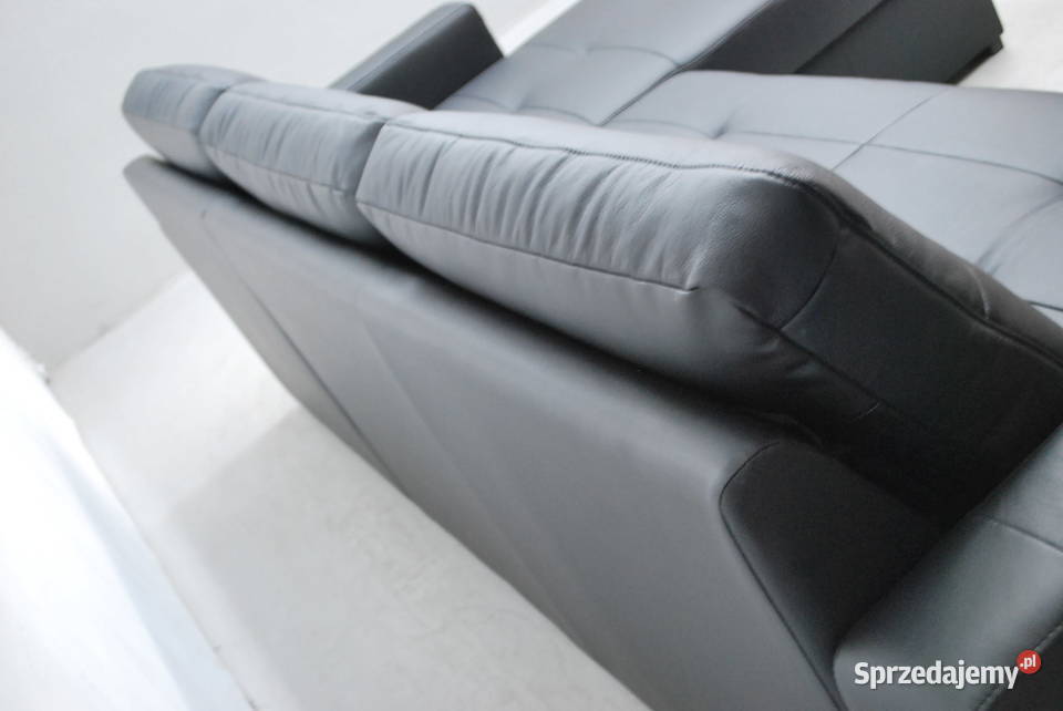 PFO czarny SKÓRA NATURALNA NAROŻNIK Z Poznań