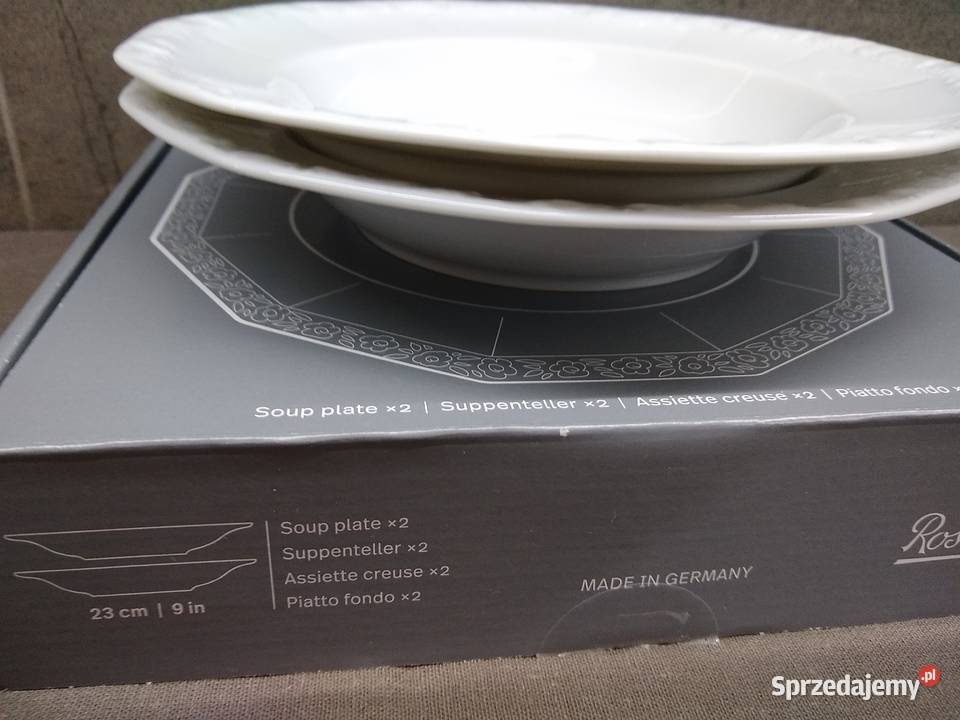 Rosenthal Maria Biała 2 talerze głębokie NOWE