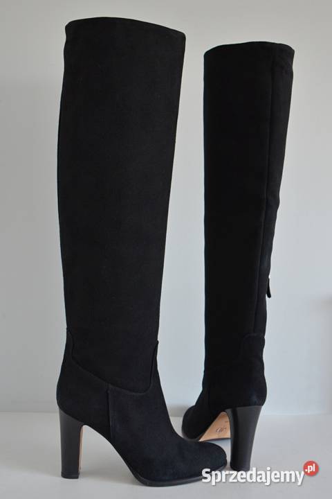 NIEPRZYZWOICIE SKROMNE kozaki The Seller czarny Białystok sprzedam