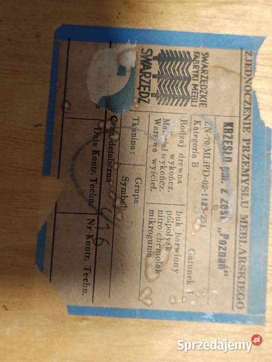 krzesło krzesła 6 sztuk swarzędzkiej fabryki wielkopolskie Poznań