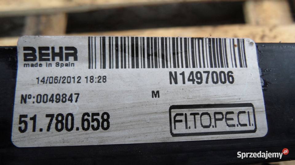 PEUGEOT BIPPER 12r wentylator chłodnicy 51805806