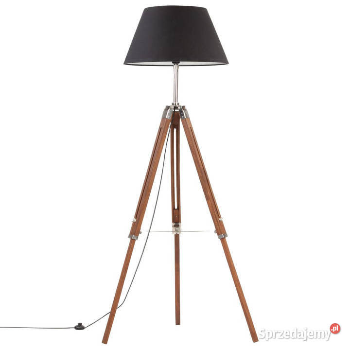 Lampa podłogowa na trójnogu brązowoczarna tek Warszawa sprzedam