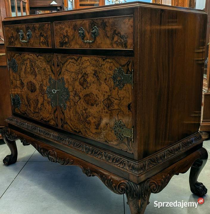 piękna komoda na lwich łapach mahoń sklep