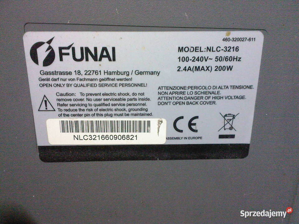 Sprawny telewizor Funai Model NLC3216 Knurów