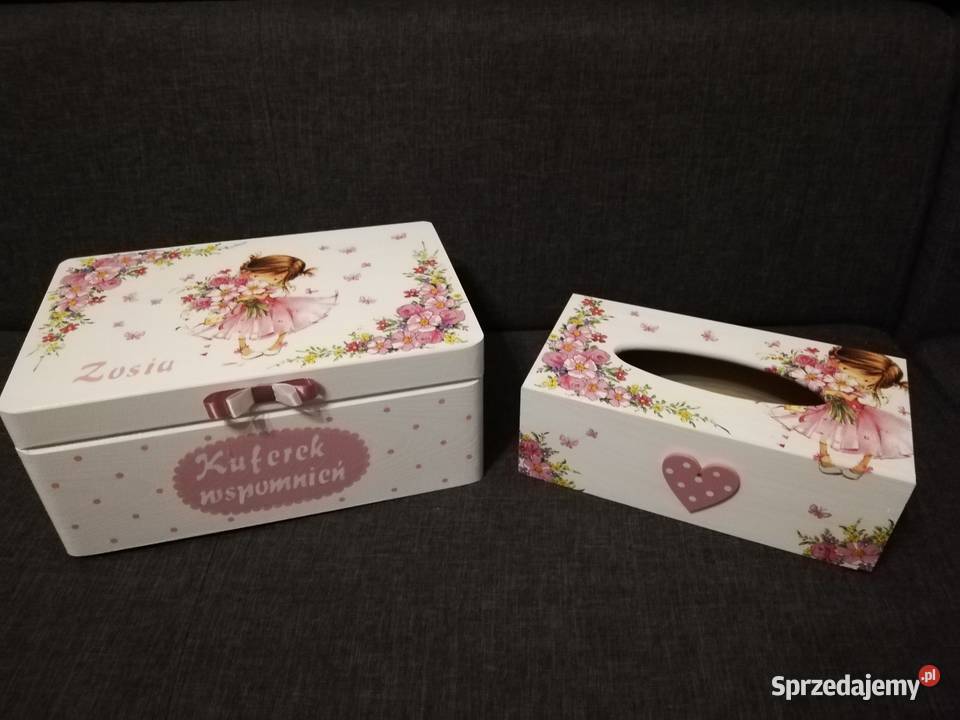 Kuferek wspomnień z imieniem chrzest roczek Kędzierzyn-Koźle