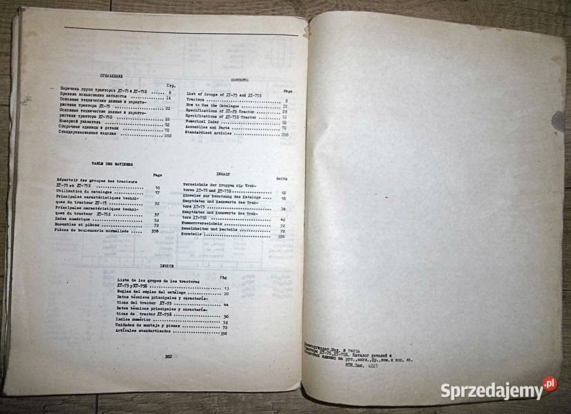Katalog części zamiennych spycharka ciągnik DT Ostrów Wielkopolski