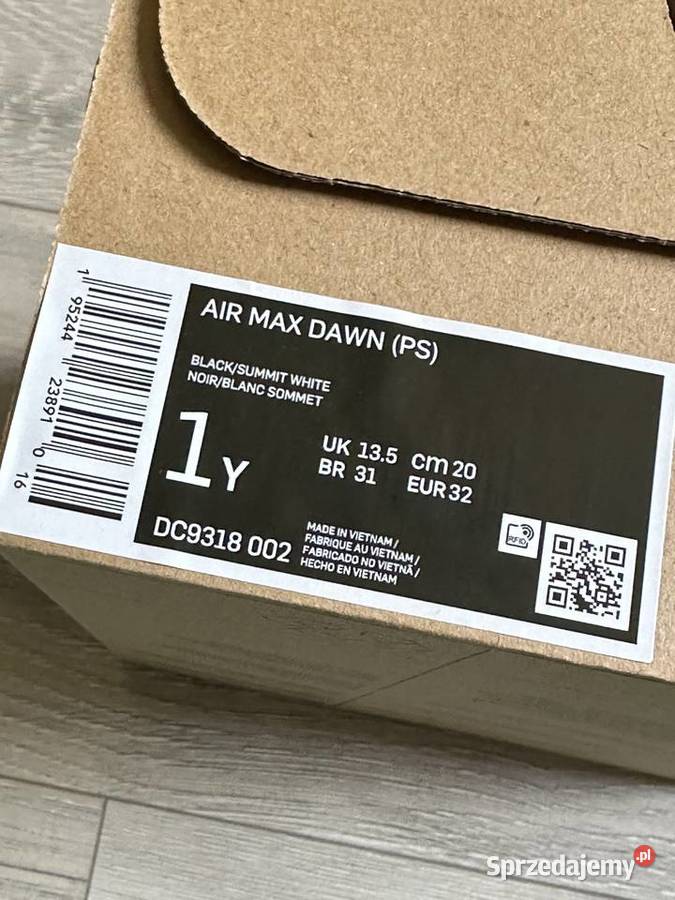 Nike Air Dawn DC9318002 Black r 32 nowe Nike Wrocław sprzedam