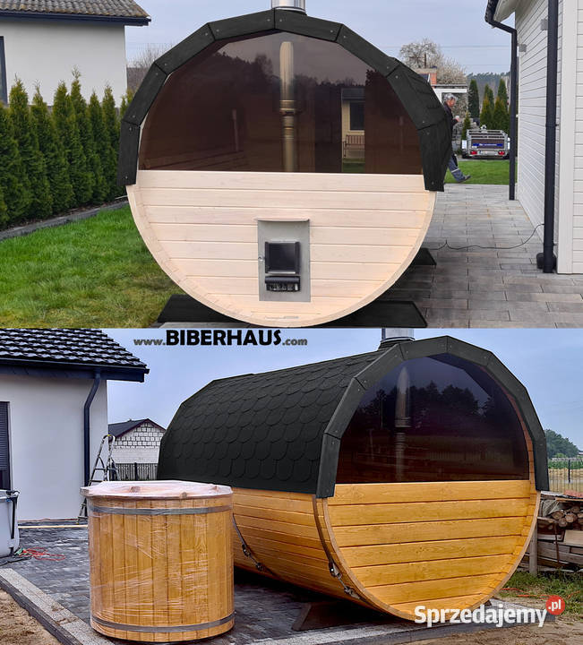 SAUNA Ogrodowa 250 OKNO 50 BECZKA 500L Akcesoria Nowy Targ