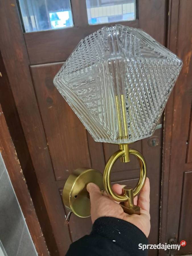 Sprzedam 2 nowe piękne kinkiety klosze ze szkła świętokrzyskie Sandomierz