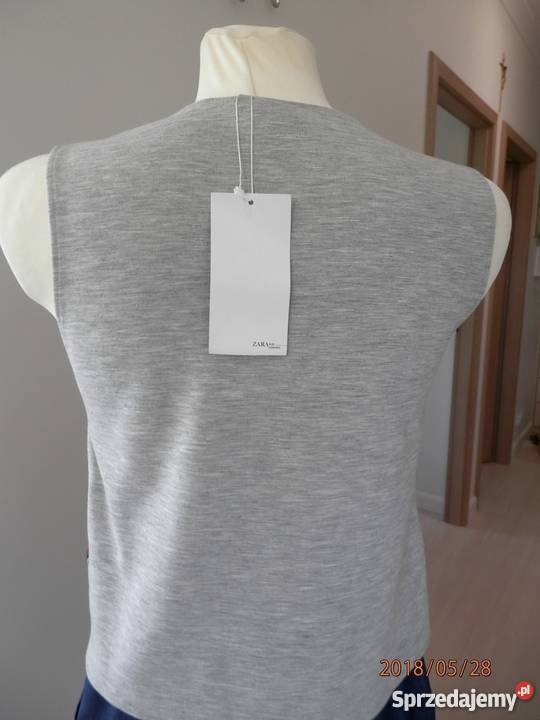 Bluzka Zara Crop Top Do Spodni z Wysokim Stanem Łomża
