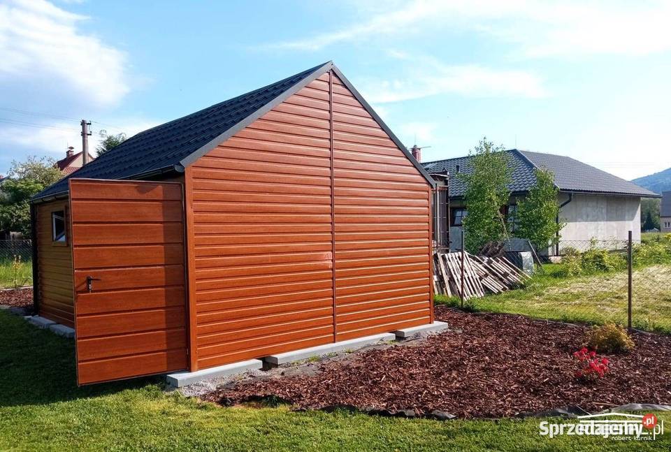 Garaż 4x6 BlachodachówkaBlacha Drewnopodobna Środa Wielkopolska