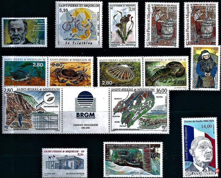STPIERRE MIQUELON 1995 1996 1997 MNH Człuchów