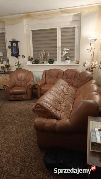 Skórzana kanapa narożna z fotelem Gdańsk