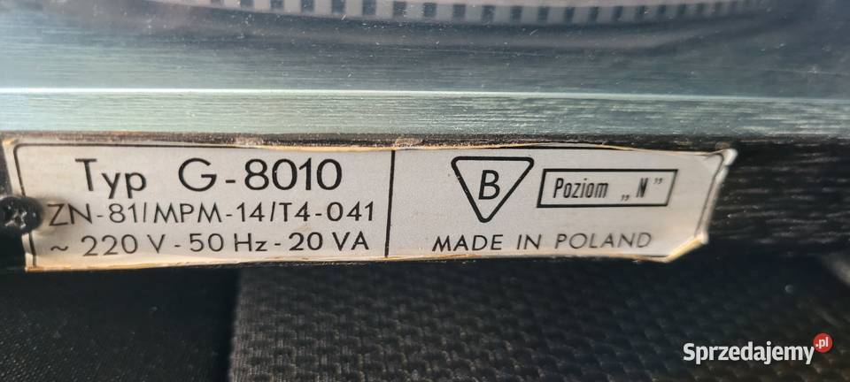 GRAMOFON UNITRA G 8010 łódzkie Łódź