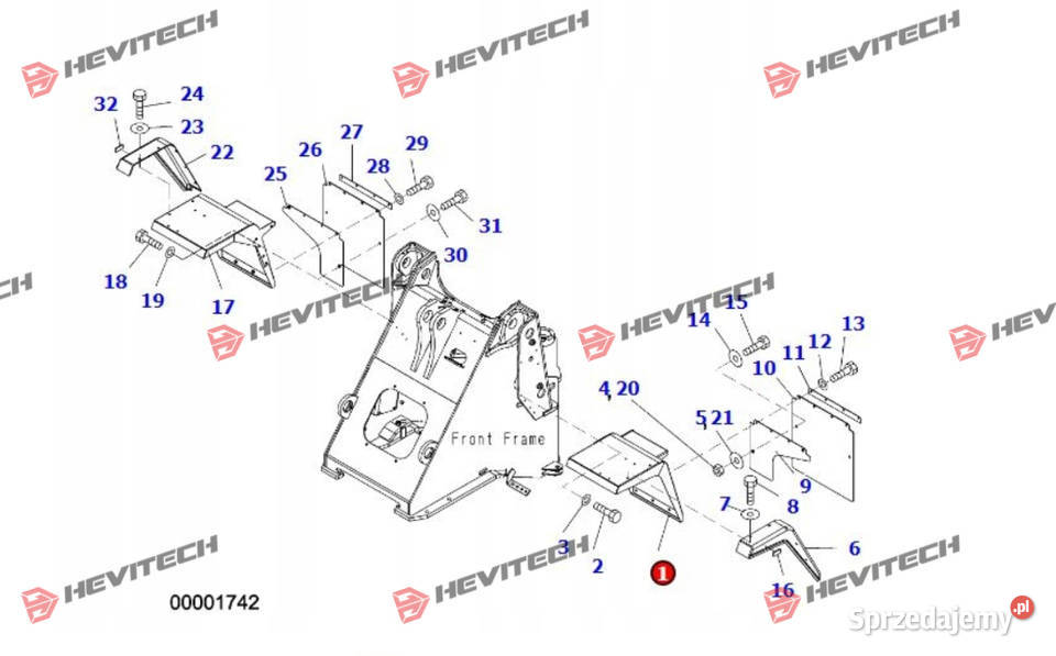 Błotnik Fender 41854H4200 KOMATSU WA2505 Gądki sprzedam