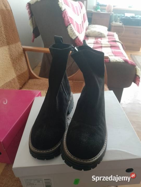 Czarne botki Pabianice