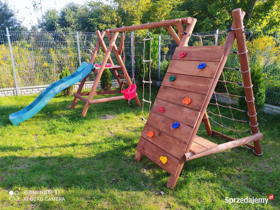 Plaz Zabaw o Ogrodu ZYGZAK DOMEK Ślizg Drewno