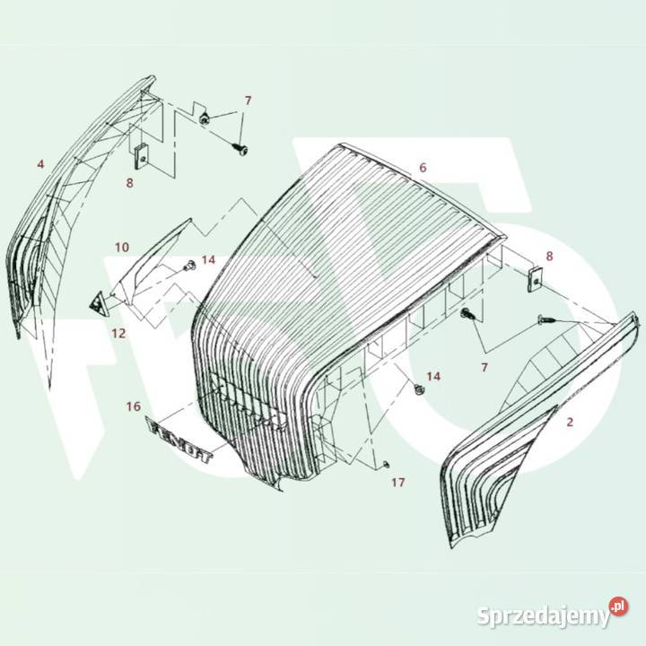 Siatka 931502020520 Grill Maska silnika Pozostałe