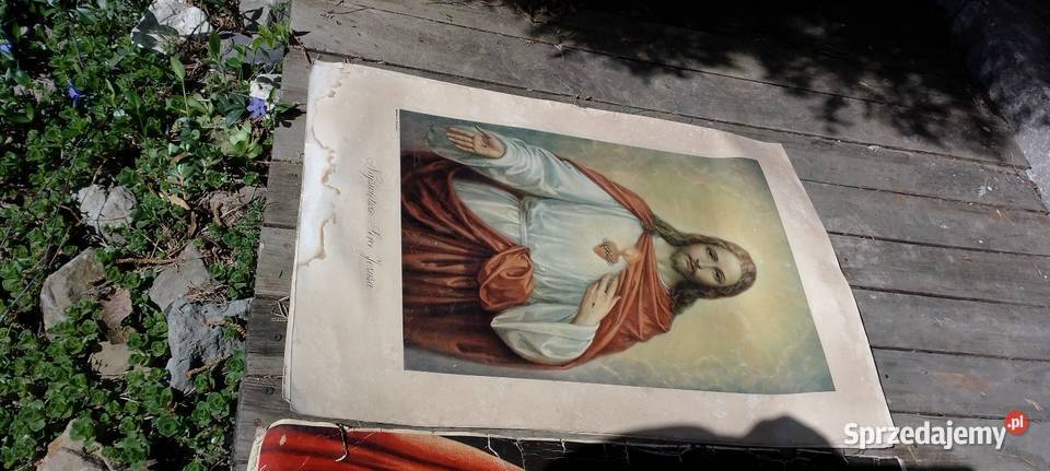 Święte obrazki 3 sztuki bez ram stare zabytkowe Jarosław