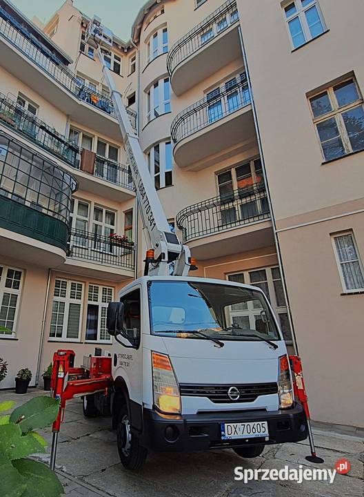 Podnośnik koszowy wynajem usługi zwyżka wycinka Wrocław