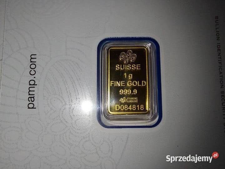 Sztabka złota 1g 1 gram PAMP Łuków