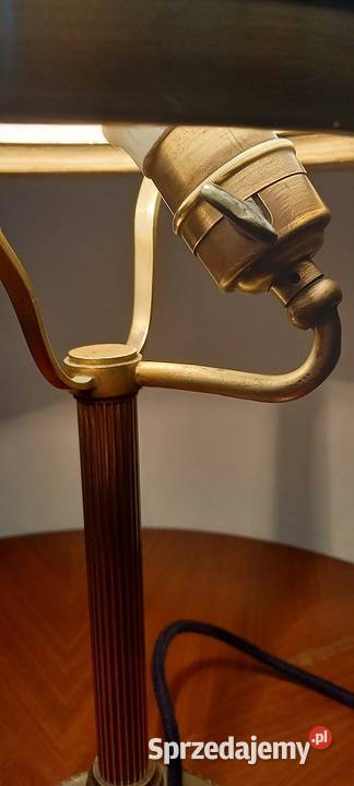 Mosiężna lampka gabinetowa w stylu Art Deco
