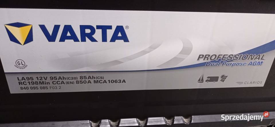 Akumulator AGM łódź kamper auto Varta LA95 95Ah