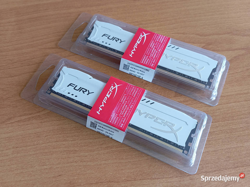 NOWY Kingston HyperX Fury 8 GB 2x4GB DDR3 Pojemność 8GB Węgrów sprzedam
