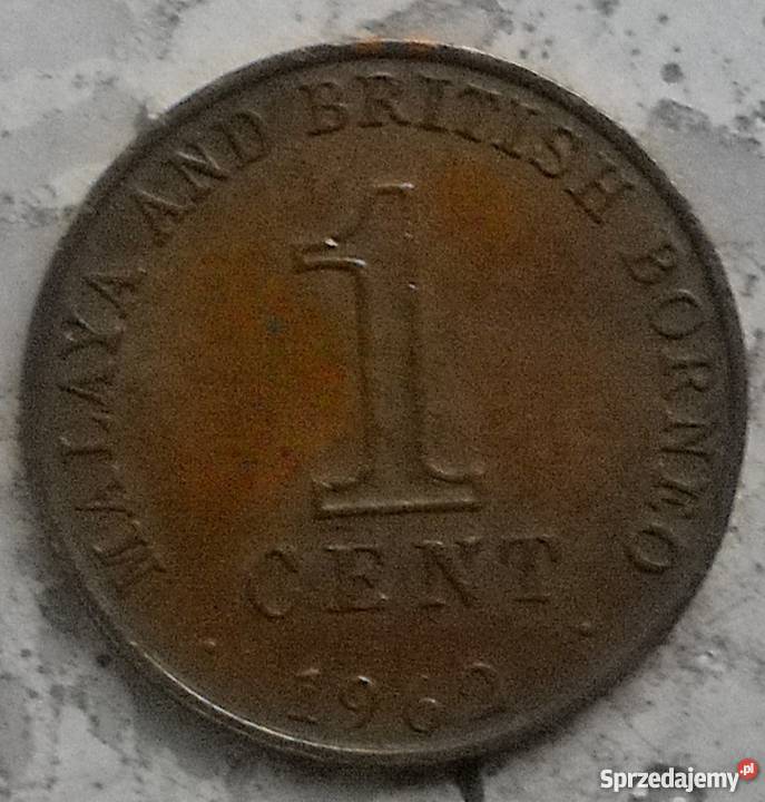 MALAYE I BRYTYJSKIE BORNEO1 CENT1962 r Kolekcje Legionowo