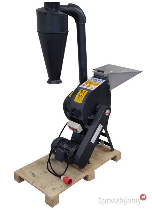 Śrutownik Rozdrabniacz Młyn Bijakowy 4 kW Do nieuszkodzony Zrębice