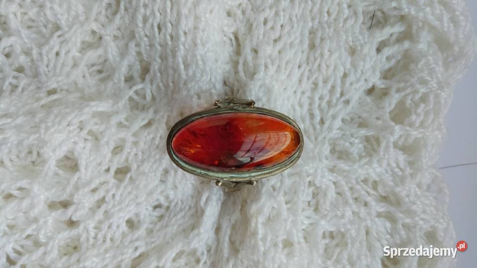 Pierścionek z bursztynem Nakło nad Notecią sprzedam
