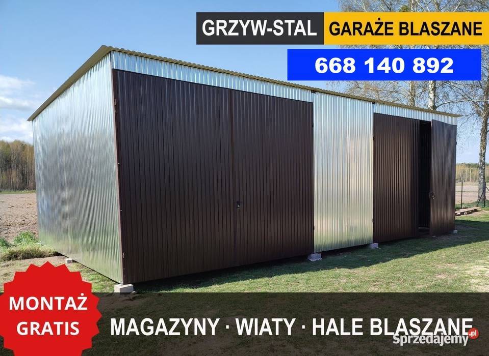 Garaż Blaszany Ocynkowany Hala Wiata Magazyn Grójec