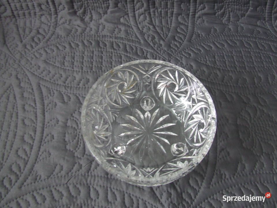 Kryształowa patera z podstawką Misa duża Misa Oborniki Śląskie sprzedam