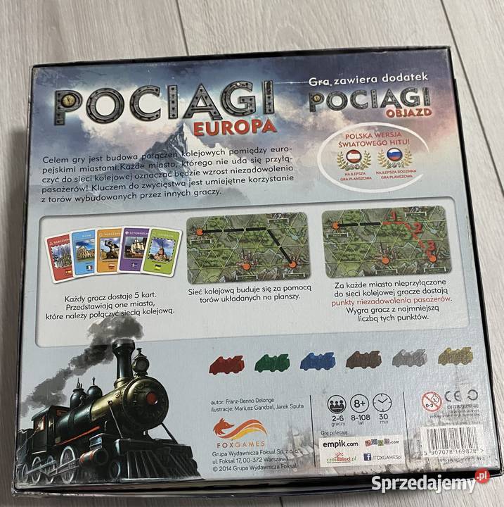 Gra planszowa Pociągi Europa Rodzinne Bytom sprzedam