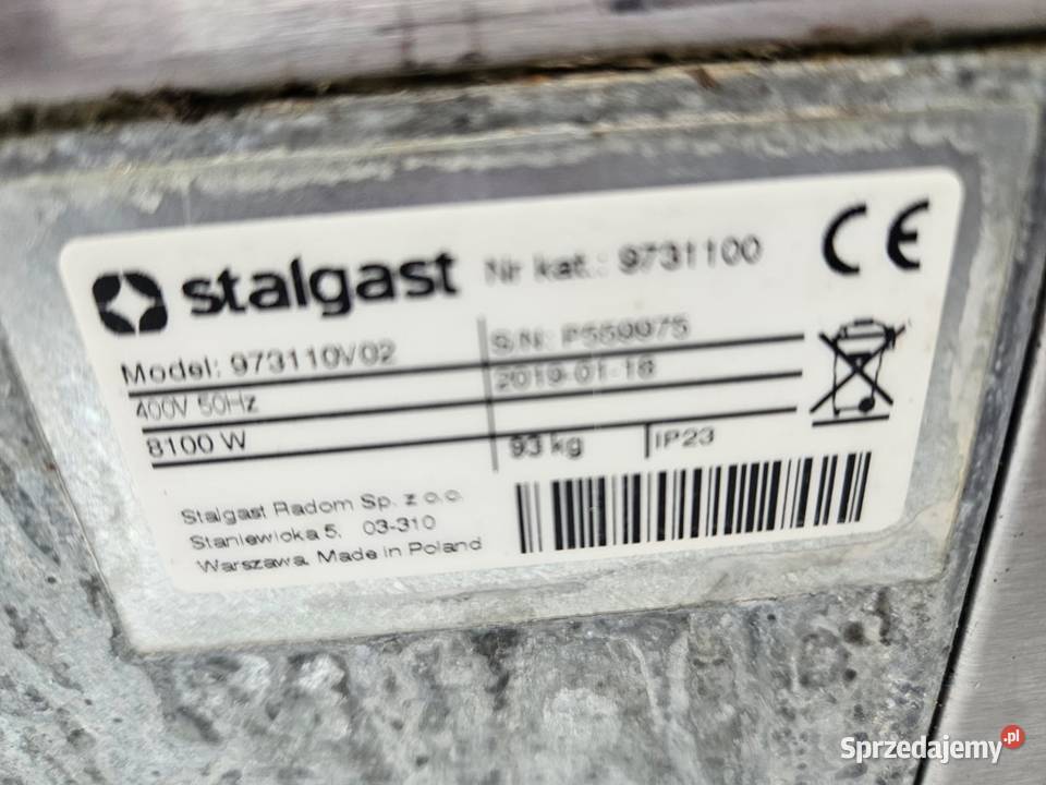 STALGAST 9731100 płyta grillowa elektryczna Pszczyna sprzedam