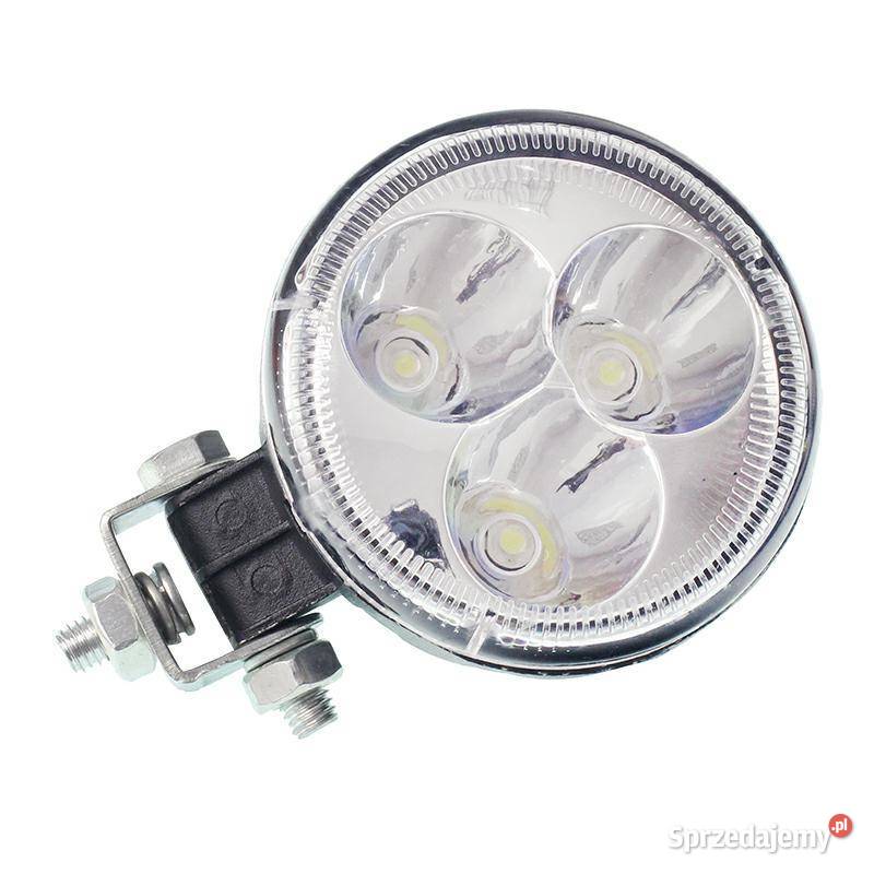 LAMPA ROBOCZA LEDOWA OKRĄGŁA 3 LED SOCZEWKA uniwersalne lubelskie