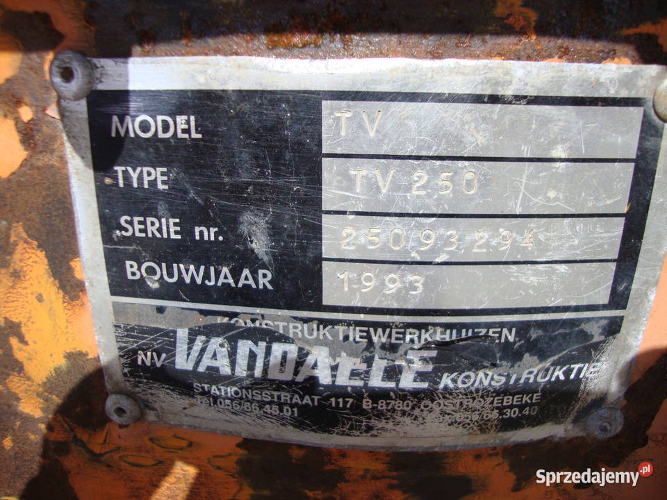 Vandaele TV 250 rębak rozdrabniacz Czaplinek