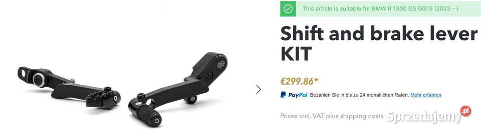 BMW R1300GS Shift and brake lever KIT