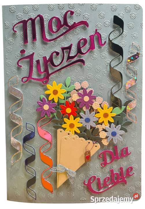 Kartka urodzinowa bądź imieninowa niej Brzeziny