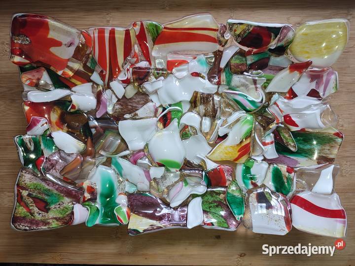 Szklana patera na owoce styl Murano Warszawa