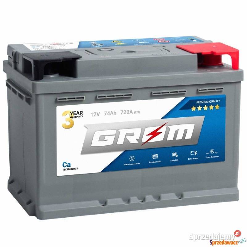 Akumulator Grom Premium 74Ah 720A osobowe Akumulatory