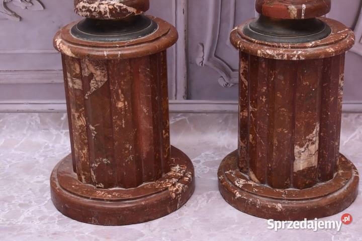 Piękne Kolumny Postumenty Granitowe Bordowe Kraków