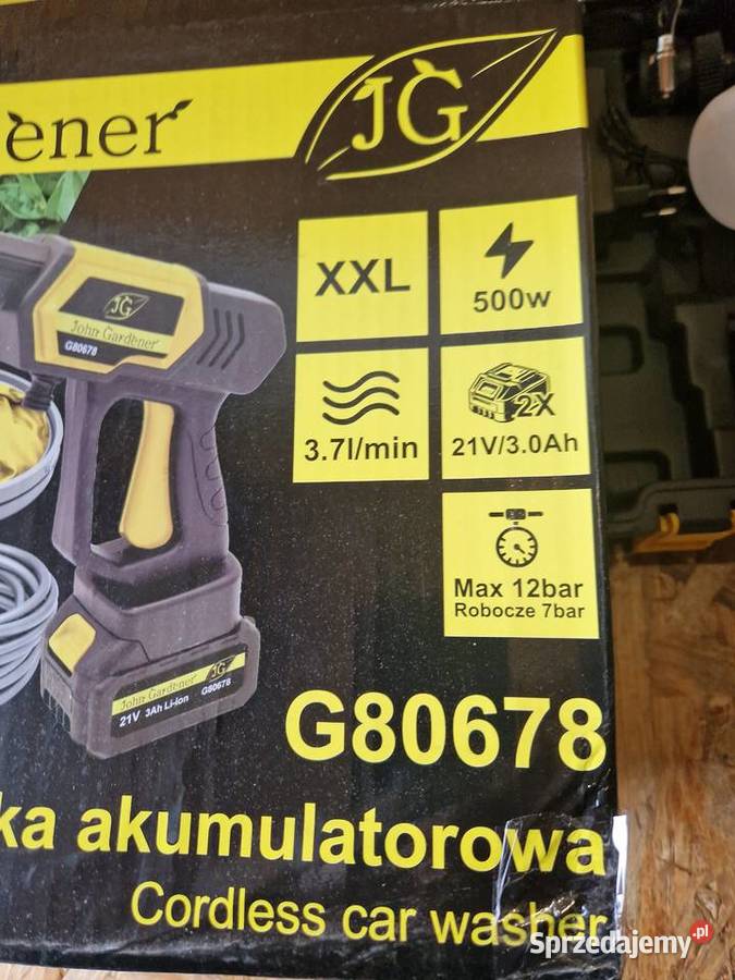 Myjka akumulatorowa John Gardener G80678 21V Głogowa sprzedam