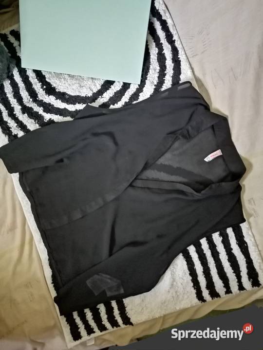 YORkER bluzka koszula crop top mgiełka z czarny Leszno