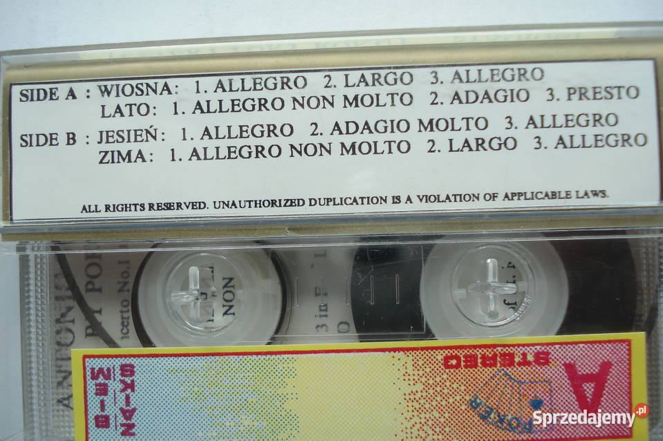 Kaseta magnetofonowa AVivaldi Cztery Pory Roku Łódź