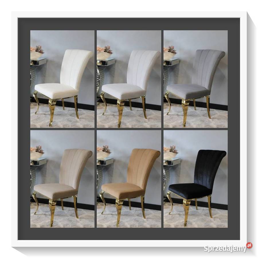 Krzesła glamour Złote Livio Różne Kolory Do 95cm Krzesła Warszawa