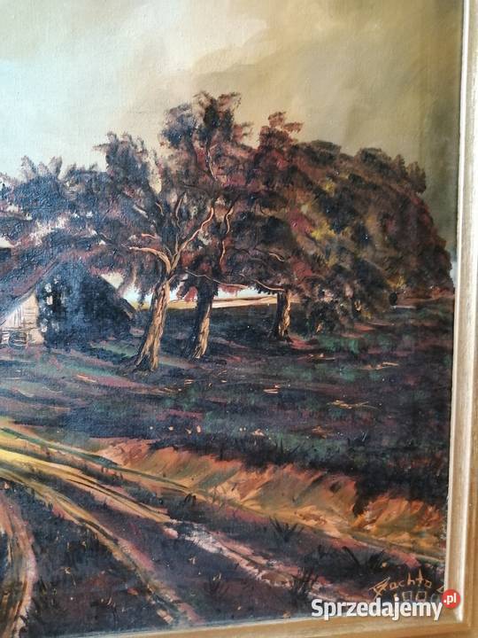 Obraz olejny Przed burzą na wsi